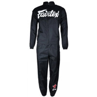 Fairtex VS2 Sweat Suit Sauna Sweatsuit Vinyl Muay Thai Boxing Black