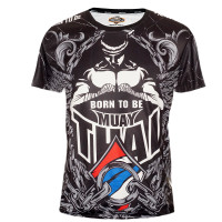 "Born To Be" SMT-14 T-Shirt Muay Thai Boxing Training Gym Quick Dry Free Shipping