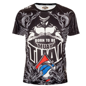 "Born To Be" PSBT-14 T-Shirt Muay Thai Boxing Training Gym Quick Dry Free Shipping