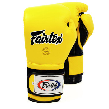 Fairtex BGV9 Boxing Gloves Mexican Style "Heavy Hitter's" Yellow