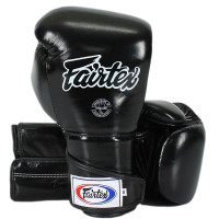 Fairtex BGV6 Boxing Gloves "Stylish Angular Sparring" Full Wrist Closure Black