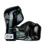 Fairtex BGV6 Boxing Gloves "Stylish Angular Sparring" Full Wrist Closure Black