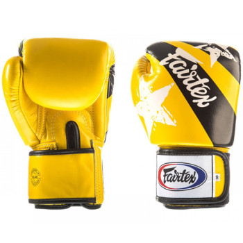 Fairtex BGV1 Boxing Gloves "Nation Print" Universal Yellow