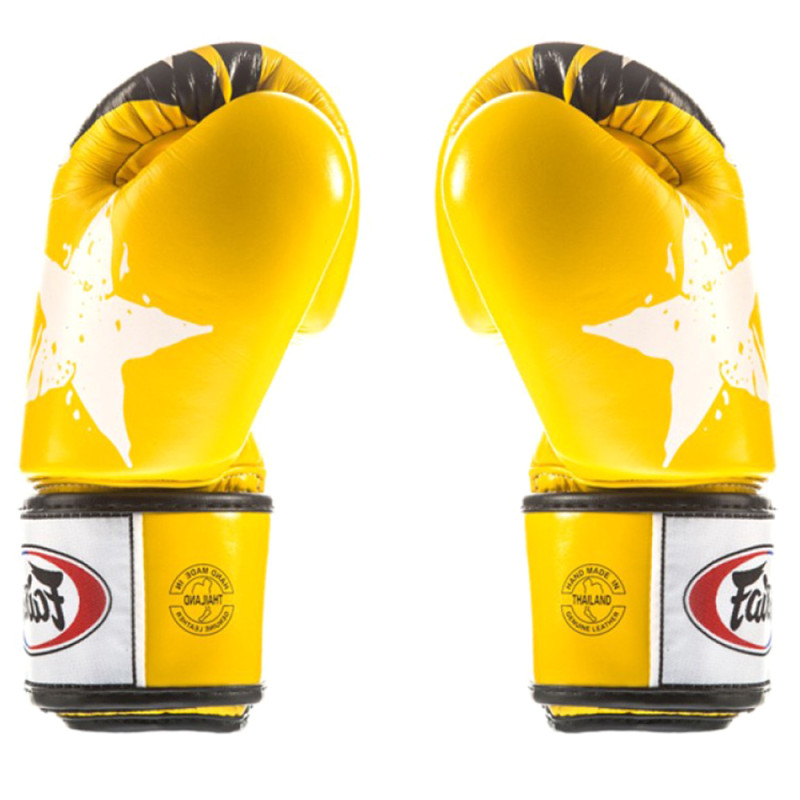 Fairtex BGV1 Boxing Gloves "Nation Print" Universal Yellow